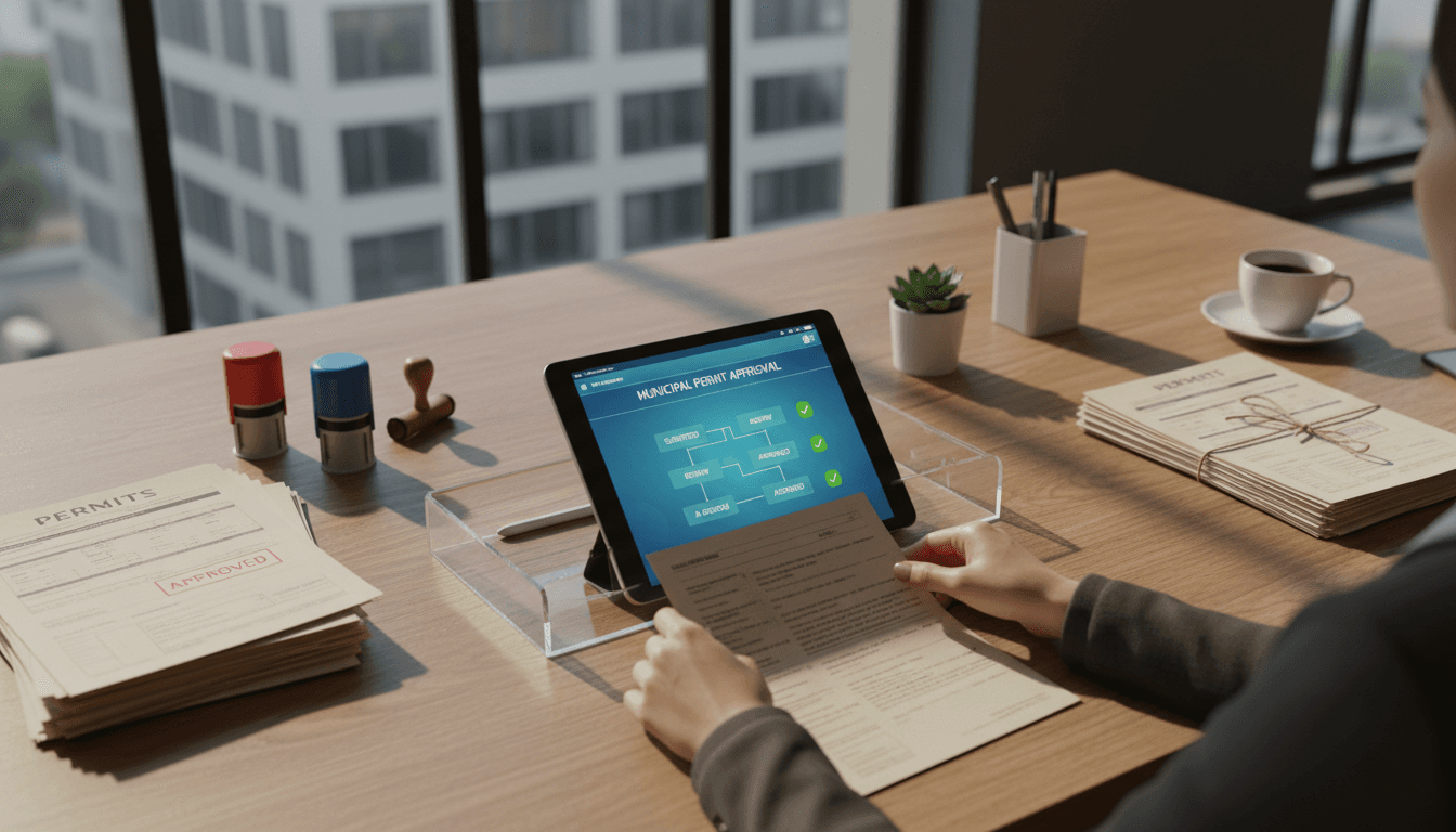 Municipal permitting workflow automation from application to approval